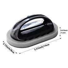 Magic Emery Sponge Brush Wipe Eraser Cleaner Kitchen Bath Rust Strong Decontamination Cleaning Tools With Handle Household Tools - Brown - View 7