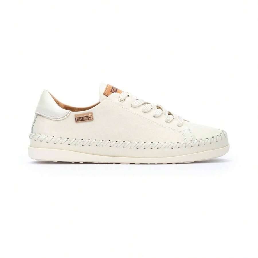 Pikolinos Soller W8B-6531 Sneakers Women's US 5.5-6 Ivory Leather Shoes ZAP425 - 白色 - 查看 1