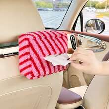 1pc Creative Car Tissue Box, High-End Hanging Car Tissue Holder, Cute Car Paper Towel Dispenser - A - View 8