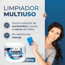 Quita Sarro Bao y Limpiador Multiusos para Superficies - 500gr Quita Manchas de Vidrios - 3 Fibras de Regalo para Limpieza - Eliminador de Sarro No Lastima las Manos - para Limpieza Hogar - inicial - Ver 3