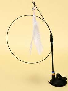 1pc Cat Teaser Wand Toy, Pet Artificial Feather Bell Replacement, Suitable For Cat Exercise And Entertainment, Handheld Teaser Wand With Replaceable Insect-Shaped Wand Heads - Multicolor - View 23