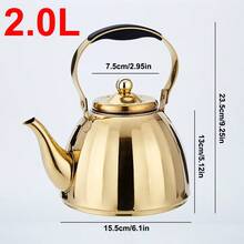 不锈钢茶壶，便携式设计，适合户外使用，配有可拆卸清洁过滤器，现代风格，适合露营、家庭聚会和用餐，是咖啡和茶爱好者的理想之选，也是圣诞节和感恩节的最佳礼物。 - 彩色 - 查看 17