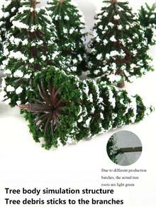 10 pezzi Alberi di pino innevati in miniatura da 5 cm/1,9 pollici a 7 cm/2,8 pollici, piccoli alberi di Natale simulati di pino Norby, alberi di Natale artificiali verdi, alberi di pino innevati con fiocchi di neve, decorazioni natalizie, alberi di pino invernali in miniatura per decorazioni per la casa, per decorazioni natalizie, decorazioni per micropaesaggi, esposizione da tavolo, forniture per feste di Natale