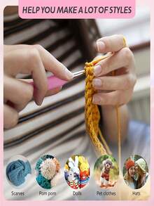 12 色 10 克腈纶纱线，DIY 手工工艺品用品，创意针织闪亮线 - 彩色 - 查看 8
