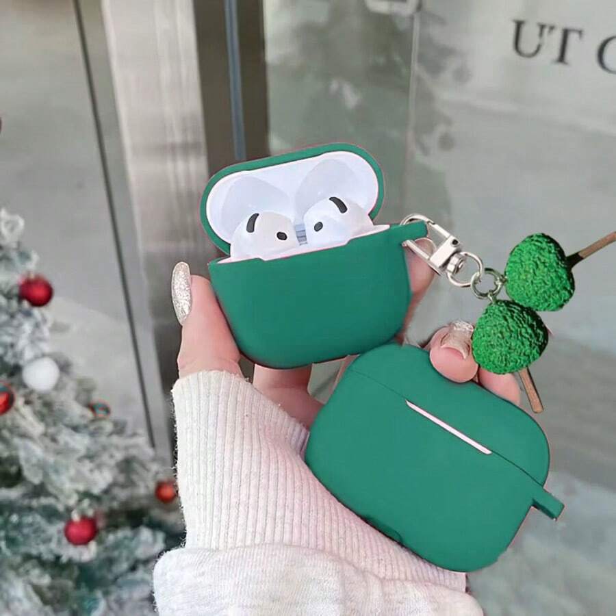 Silicone Green Holiday Atmosphere Protective Case Compatible With Airpods 1/2, 4, Pro, 3 Wireless Bluetooth Earphones