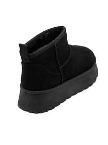 Thick Sole Lined Boots - Classic Comfort - Black - View 4