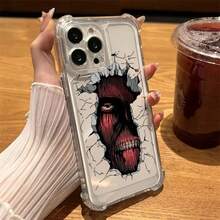 Attacks Anime On Titans Hot Cool Phone Case Clear For  17 16 14 15 11 12 13 Pro Max 16E Plus 17 Air Soft Shockproof Coverfunda Para  17 Pro Forros Para  Cheap  17 Case Valentine's Day - 混合顏色2 - 查看 10