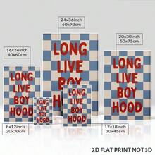 1pc Long Live Boyhood  Framed Wall Art - Canvas Prints Poster, Ready To Hang - Home Decor, Ideal For Home, Office Wall Decor, Family Gift, Living Room Bedroom Wall Decor - 彩色 - 查看 11