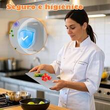 Tabla de cortar de acero inoxidable Tabla de cortar de cocina para carne, fruta y verdura Tabla de cortar multifuncional de cocina 34 * 23cm Mediana 34 * 23cm - 18 cm de largo x 15 cm de ancho - Ver 8