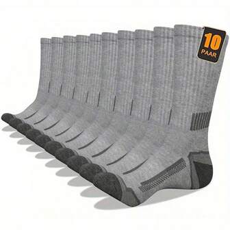 6 Pairs Men's Long Socks, Autumn/Winter Long Tube Socks, Sports Socks