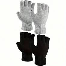 Half Finger Unisex Warm Gloves, Soft & Comfortable For Autumn/Winter - Perfect For Learning, Travel, Office And Fashion Styling! Ideal Gift Choice! Suitable For Outdoor Sports And Indoor Daily Use, Touchscreen Ski Gloves, Winter Gloves