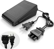 Suweiyuanshiyi Foot Pedal Power Cord Replacement, For Singer Sewing Machine, D Shape Plug Compatible With Singer 4452 4443 4432 4423 4411 44S 5554 5532 5523 5511 160s 150s 140s 130s(359102-001)