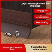 Weatherstrip Door Bottom Seal - Thickened Anti-Theft Silicone Material, Self-Adhesive Sound Insulation And Heat Insulation, Suitable For Glass/Wooden Doors. Flexible And Wear-Resistant Design. Improve Home Energy Efficiency, Effectively Prevent Cold Air Intrusion, Ensure Safety. - one-size - View 7