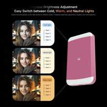 Magnetic Wireless Power Bank, 8000mAh, Dual Type-C Cable, Wired Fast Charging, Front And Rear Lighting, Stepless Brightness Adjustment, Perfect For Selfies, Photos, And Travel - Black - View 4