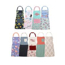 Mainstays Chef Kitchen Apron - 4-Pack, 28" X 32" Lemon Cotton Bib Apron With Pockets, Navy, For Cooking, Baking, Gardening