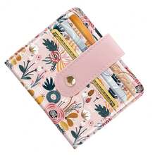 Slim Bifold Wallet RFID Credit Card Wallet Small Cute Card Holder For Women, Pink Flowers{"Color_name":"PinkFlowers"} - 多色16 - 查看 3