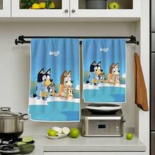 [Bluey Towel Set] 2/4/6/8/10/12pcs Christmas Towel Set - Holiday Decor, Bathroom And Kitchen Towels, Bluey Printed Pattern - Super Soft & Microfiber Fabric, Suitable For Christmas Party Decor, Gifts, Home Use - Quick Dry & Easy Care, Christmas Blue Theme, Fabric, Daily Decor, Home Decor, Christmas Kitchen Towels Shower Towels For Beaty Salon, Hotel Sports,Home Essentials, Towel, Skin Care