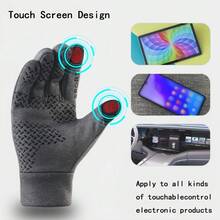 1 Pair Winter Warm Touchscreen Full Finger Gloves, Men Sports Insulated Gloves, Windproof, Waterproof, Anti-Slip Touchscreen Gloves, Suitable For Cycling, Driving, Hiking, Skiing, Outdoor Sports Warmth And Protection - Multicolor - View 6