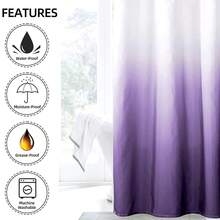 Ombre Dark Purple Shower Curtain Sets For Bathroom Accessories Fabric Polyester Waterproof Modern Shower Curtain Liner With 12 Hooks Purple W36xL72{"Color_name":"Purple","Size_name":"36\"Wx72\"L(Packof1)"} - 多色26 - 查看 8