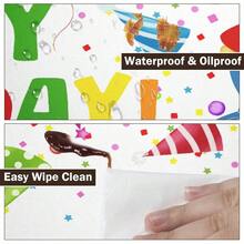 Water-Resistant Round Tablecloth With Elastic Edge For 40-44" Tables - Daily-birthday - View 8