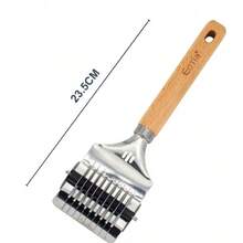 1 pieza Cortador de tiras de madera, hecho de madera y metal, es una herramienta para enrollar y cortar fideos, adecuada para cocinas, restaurantes, barbacoas, fiestas, cocina, y se adapta tanto a chefs profesionales como a cocineros caseros.