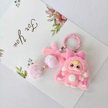 1 pièce Porte-clés personnalisé créatif en forme de lapin de dessin animé, porte-clés de lapin de dessin animé à grandes oreilles, pendentif en résine 3D, décoration de sac à dos, faveur de fête, cadeau parfait - Multicolore - Voir 10