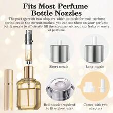 2PCS Perfume Travel Refillable Bottle, Bottom - Filling Fragrances Perfume Atomizer, Empty Cologne Dispenser, Portable Sprayer Pocket Size On Go 5ml Silver, Gold - Đen, Vàng - Xem 5