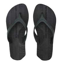 Men's Non-Slip Tire Style Flip-Flops Made Of Durable Rubber, Comfortable Everyday - Black - View 7