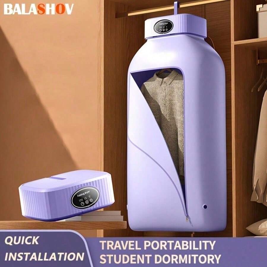 OBOVAY 20 Minute Quick Dry Mini Dryer - Compact And Portable, Suitable For RVs, Apartments, Travel And Dorms. Convenient, Fast And Easy To Use, Takes Up Little Space, Easy To Store, Ideal For Apartment Laundry And RV Use, Lightweight And Portable.