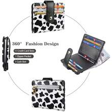 Slim Bifold Wallet RFID Credit Card Wallet Small Cute Card Holder For Women, Cow{"Color_name":"Cow"} - Multicolor7 - View 7
