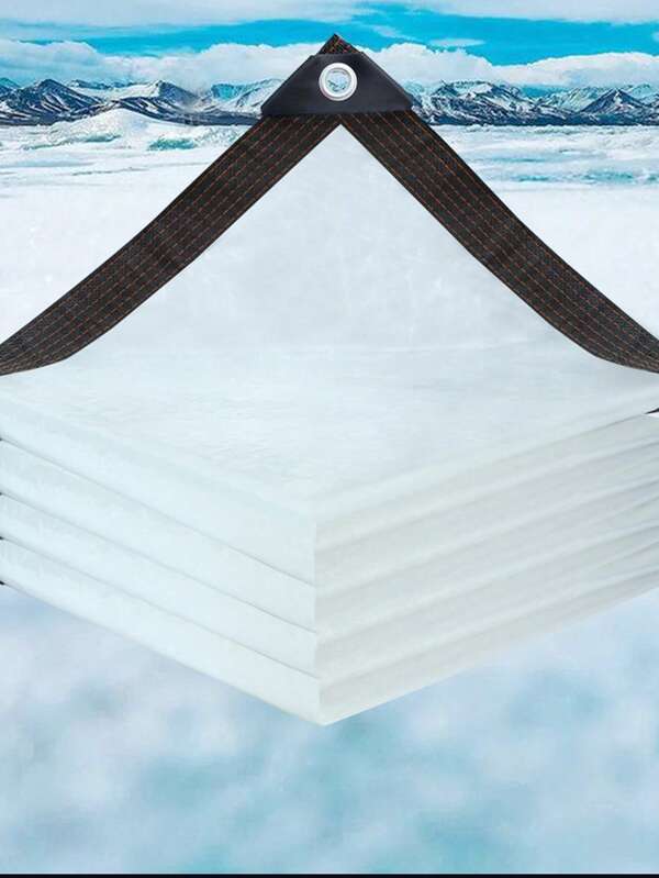 Telone trasparente impermeabile: tessuto trasparente in PE impermeabile, anti-pioggia e parasole per uso esterno, balcone, serra - resistente al freddo, antivento e isolante. Presenta bordi e angoli avvolti, sei file di cuciture sui bordi e chiusure ad anello incorporate per una maggiore durata. Dotato di una copertura in polietilene impermeabile.