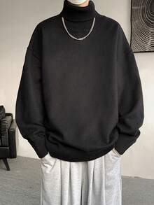 国内発送｜翌日配送！メンズ セーター 冬 ニット 長袖 タートルネック 冬服 秋服 あったか保温 厚手 ニットセーター メンズ秋服 ニットトップス おしゃれ - ブラック - チェックする 4