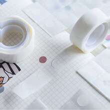 500pcs Double-Sided Removable Adhesive Stickers, Versatile Use For Crafts And Wedding Decorations, Plastic Material, Essential Daily Office Supplies, Back To School - Multicolor - View 6