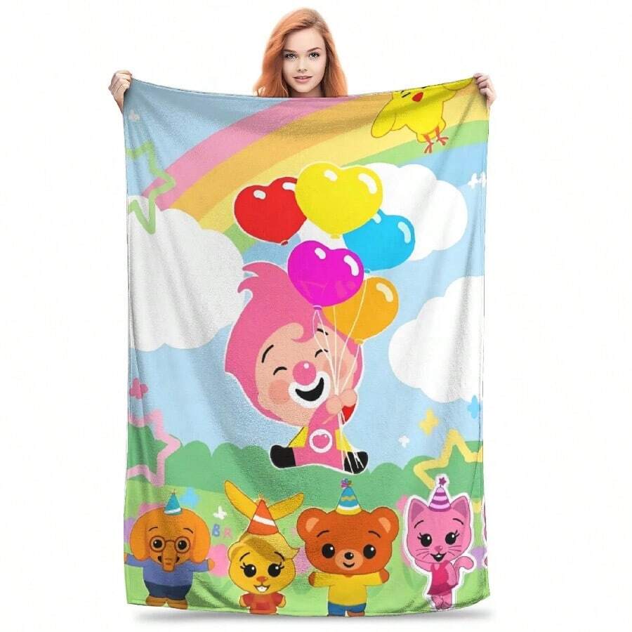 Plims Joker Knitted Blanket Flannel Ultra-Soft Throw Blankets For Bedding Couch Bedroom Quilt.Jpg - trắng - Xem 1