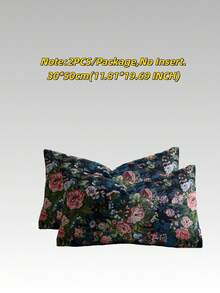 1pc/2pcs Floral Pattern Decorative Throw Pillow Cover, Suitable For All Seasons, Available In Multiple Colors, Patterns And Sizes, High-Density Jacquard Fabric Pillowcase (Pillow Insert Not Included), Zipper Closure, Suitable For Holiday Parties, Matching Beige Sofa Cushions, Sofa Pillows, Bed Pillows, Living Room, Office, Car Pillows, Also Can Be A Simple Soft Gift. - Green Peony - View 15