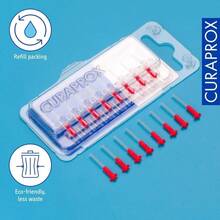 Curaprox Interdental Brush Refills CPS 07 Prime – ISO Size 1, Red | Ultra-Fine Filaments For Effective Cleaning Of Tight Gaps | 8-Pack | Swiss Made | English Packaging - MàuA - Xem 4