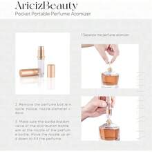 Travel Refillable Perfume Fragrance Atomizer 0.17fl. Oz5ml. Cologne Pocket Portable Sprayer Bottle. Scent Pump Case Dispenser Perfume Container. Travel Friendly GOLD - VÀNG + ĐEN - Xem 5