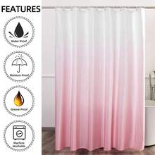 Ombre Pink Shower Curtain Sets For Bathroom Accessories Fabric Polyester Waterproof Modern Shower Curtain Liner With 12 Hooks W72xL72{"Color_name":"Pink","Size_name":"72\"Wx72\"L(Packof1)"} - 多色10 - 查看 8