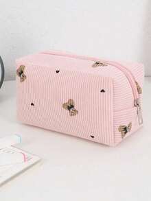 Cute Makeup Bag For Women Portable Travel Small Cosmetic Bags Zipper Toiletry Bag Washing Pouch Storage Bags,Makeup Pouch,Cosmetic Bag,Travel Essential,Large Capacity,Large Makeup Bag