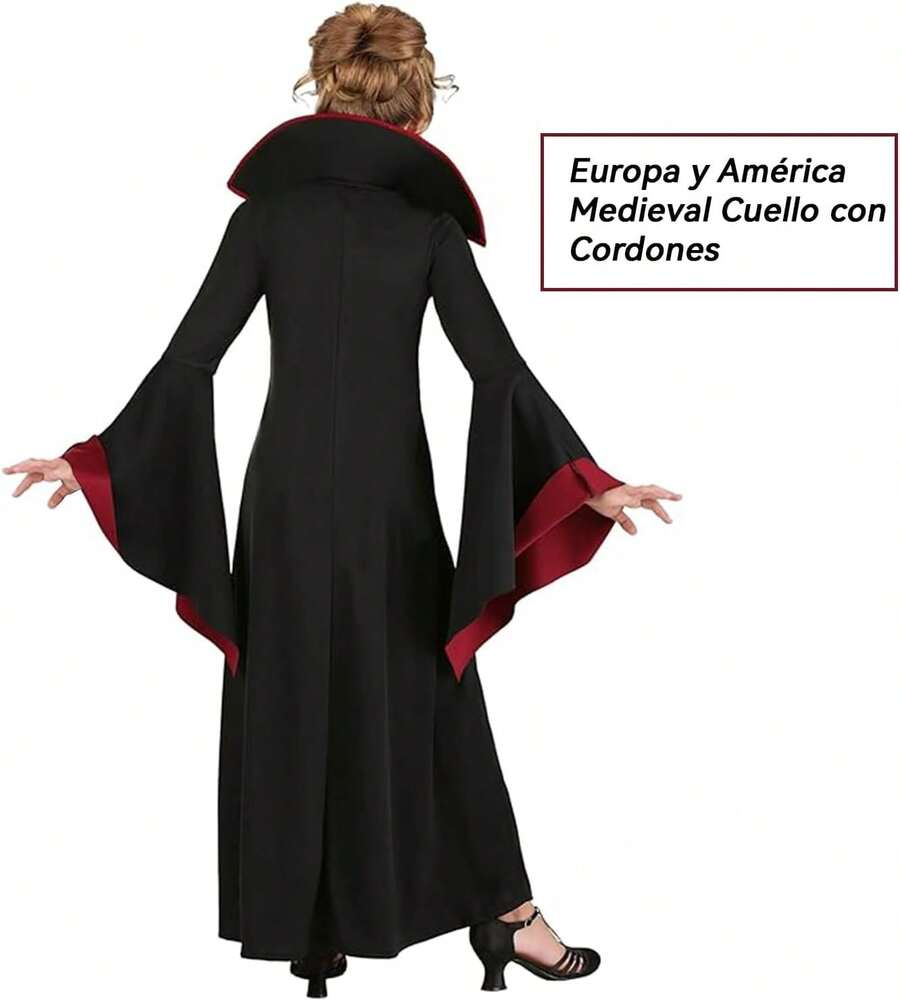 Disfraz GóTico Halloween NiñA (M) - Vampiresa Real, Adecuado Para Disfraces Y Cosplay - Chica - Ver 1