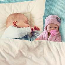 Reborn Doll Muñeca De Silicona para Baño, Contiene Ropa Y Chupetes, Regalos del Día del Niño para Regalos De Cumpleaños (Abrigo De Felpa) - 1 - Ver 3
