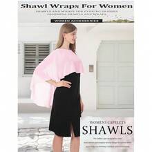 Baoqiya Women's Capelet Shawls And Wraps For Evening Dresses Soft Bridesmaid Shawl Chiffon Cape Wedding Cover Up{"Color_name":"Pink"} - 粉色 - 查看 4
