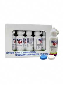 Multiplus Solución Limpiadora para Lentes de Contacto Blandos 60 Ml con 10 piezas - Menos de 120 ml - Ver 1