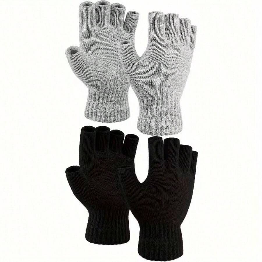 Half Finger Unisex Warm Gloves, Soft & Comfortable For Autumn/Winter - Perfect For Learning, Travel, Office And Fashion Styling! Ideal Gift Choice! Suitable For Outdoor Sports And Indoor Daily Use, Touchscreen Ski Gloves, Winter Gloves