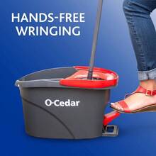 EasyWring Microfiber Spin Mop Bucket Floor Cleaning System+ 2 Refills, RedGray - 旋轉拖把和水桶(含 2 個額外替換裝) - 查看 4