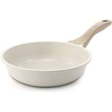 Sartenes Antiadherentes, Sartn de Chef de Granito con Revestimiento Fcil Limpieza, Bateria de Cocina Libre de PFOA, Sartn para Estufa de Induccin Blanco, 20CM - Blanco + 20CM - Ver 2