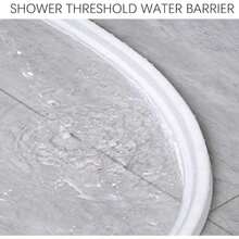 Universal Bathroom Waterproof Threshold Strip, Suitable For Bathroom/Shower Room, Specialized For Door Threshold Waterproofing | High Sealing Design, Prevent Shower Water Leakage, Keep Floor Dry | Durable Waterproof Material, Anti-Aging, Anti-Corrosion, No Deformation In Humid Environment | Easy Installation - Multicolor - View 10