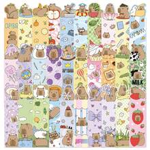 30 Marcadores de Libros de Capibara de Dibujos Animados, Pequeña Decoración de Nicho, Marcador de Lectura, Marcador de Escritorio, Cuenta de Mano, Marcador Portátil - 1 - Ver 1