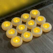 6 buc/12 buc/16 buc/24 buc lumânări LED plutitoare activate cu apă, lumânări plutitoare fără flacără impermeabile pentru decor romantic de nuntă, atmosferă de sărbătoare, Crăciun, lumânări electronice pentru exterior, felinare cu dorințe, lumânări LED