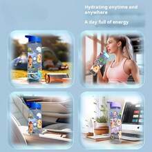 1 Pc Kawaii Capybara Printed Water Bottle, Cute Cartoon Design, PVC Immune Plastic, Round, Lightweight, Hand Wash Only, Very Suitable For Mountaineering Sports Outdoor Camping Tourism